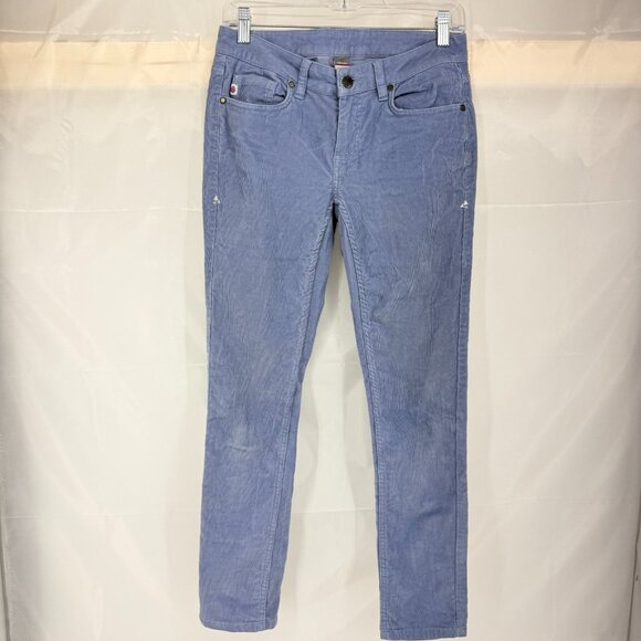 Stio Women 4 Short Rivet Cord Pants Corduroy Skinny Blue Soft Pockets Stretch - Picture 1 of 10